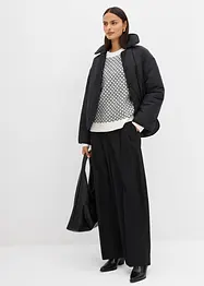 Grovstickad tröja i materialmix, bonprix