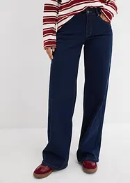 Jeans i Straight modell med ekologisk bomull och Mid Waist, bonprix