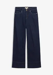 Wide Leg Jeans Mid Waist, med ekologisk bomull, bonprix