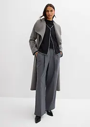 Cardigan i bomull och ull med kontrasterande detaljer, bonprix