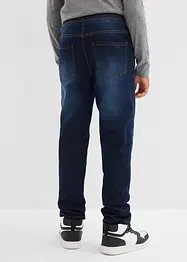 Jerseyfodrade dra på-jeans, Regular Fit, Straight, bonprix