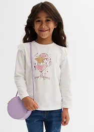 Långärmad topp av elastisk mix med ekologisk bomull (2-pack), bonprix