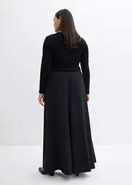 Vid byxa med bekväm midja i följsamt material, bonprix