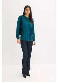 Långärmad topp av mjuk viskosmix, bonprix