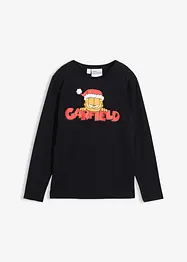 Långärmad T-shirt i bomull med juligt katten Gustaf-motiv, Garfield