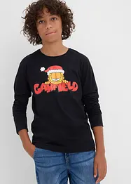Långärmad T-shirt i bomull med juligt katten Gustaf-motiv, Garfield