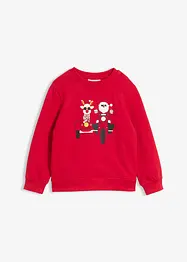 Sweatshirt med julmotiv i ekologisk bomull, bonprix