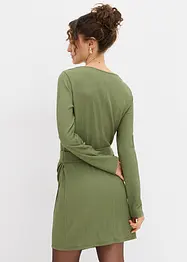 Trikåklänning av kräpp, bonprix