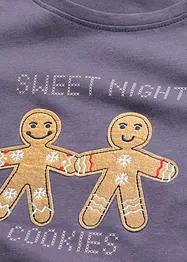 Pyjamas med flanellbyxa, bonprix