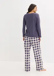 Pyjamas med flanellbyxa, bonprix