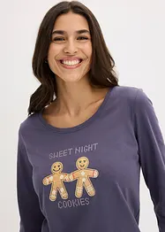 Pyjamas med flanellbyxa, bonprix