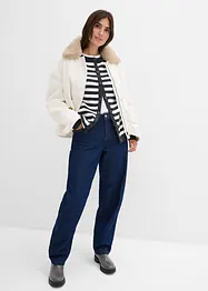 Finstickad cardigan med rund halsringning, bonprix