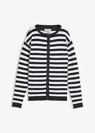 Finstickad cardigan med rund halsringning, bonprix