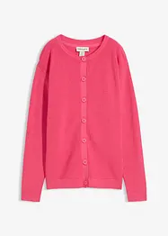 Finstickad cardigan med rund halsringning, bonprix