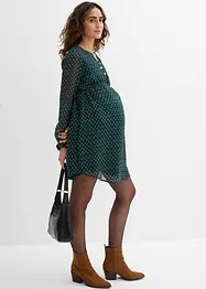 Festlig mamma-/amningsklänning i chiffong, bonprix