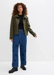 Barrel jeans High Waist, ledig midja, bonprix