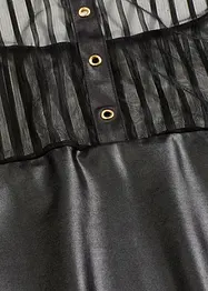 Klänning med halterneck, wetlook, bonprix