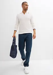 Finstickad tröja med kontrasterande detaljer, bonprix