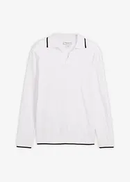 Finstickad tröja med kontrasterande detaljer, bonprix