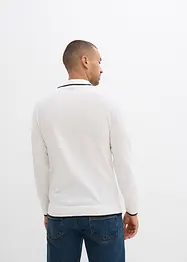 Finstickad tröja med kontrasterande detaljer, bonprix