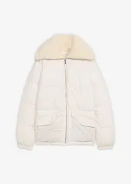 Quiltad jacka med teddykrage, bonprix