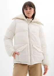 Quiltad jacka med teddykrage, bonprix