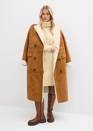 Stickad klänning med dekorsöm, bonprix