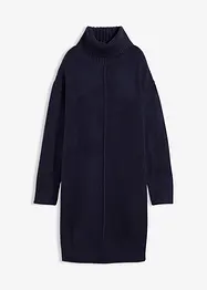 Stickad klänning med dekorsöm, bonprix