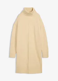 Stickad klänning med dekorsöm, bonprix