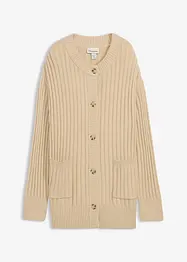 Stickad kofta av mjuk viskosmix, bonprix