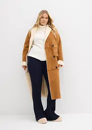 Stickad byxa i mjuk viskosmix, bonprix