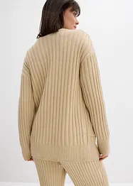 Stickad kofta av mjuk viskosmix, bonprix