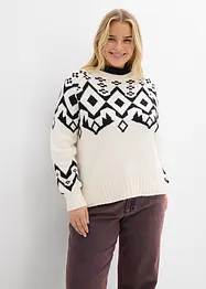 Lusemönstrad oversizetröja, bonprix