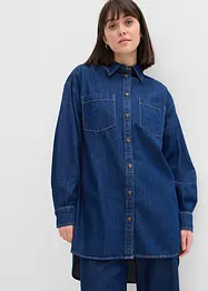 Jeansblus i oversizemodell av tjock bomullsdenim, bonprix