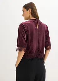 Sammetstopp med spets, bonprix