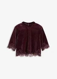 Sammetstopp med spets, bonprix