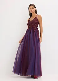 Maxiklänning i utsökt tyll med spets, bonprix