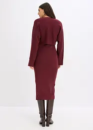 Stickad klänning och topp (2 delar), bonprix