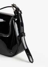 Handväska med lackad look, bonprix