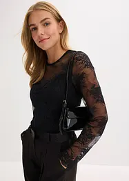 Handväska med lackad look, bonprix