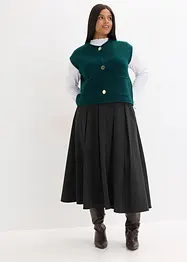 Stickad väst med dekorativa knappar, bonprix