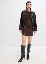 Jerseyklänning med strass, bonprix