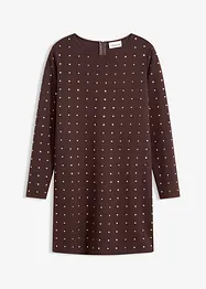 Jerseyklänning med strass, bonprix