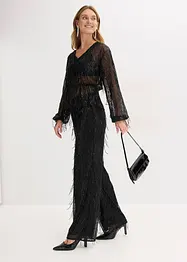 Byxa med paljettfransar, bonprix