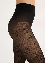 Strumpbyxa med blommigt nätmönster, bonprix