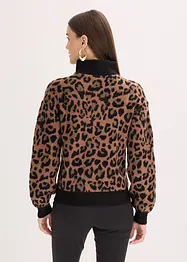 Tröja med krage och dragkedja, bonprix