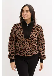 Tröja med krage och dragkedja, bonprix