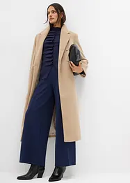 Dubbelknäppt kappa med yllelook, bonprix