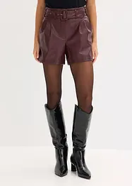 Shorts i skinnimitation, med skärp, bonprix