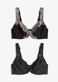 BH med bygel och vadderade axelband (2-pack), bonprix